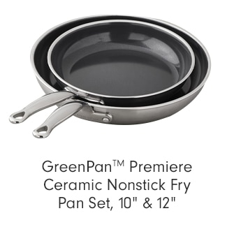 GreenPan™ Premiere Ceramic Nonstick Fry Pan Set, 10” & 12”