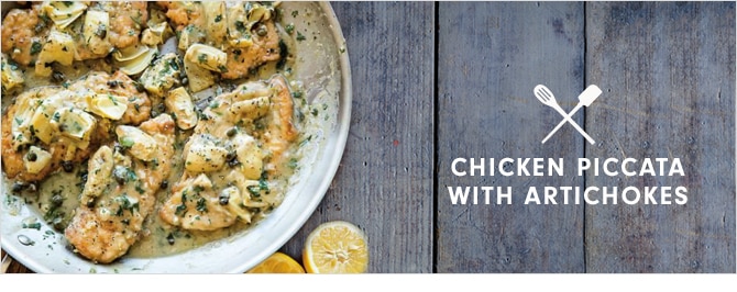 CHICKEN PICCATA WITH ARTICHOKES