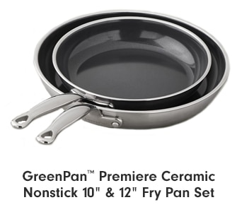 GreenPan™ Premiere Ceramic Nonstick 10" & 12&" Fry Pan Set