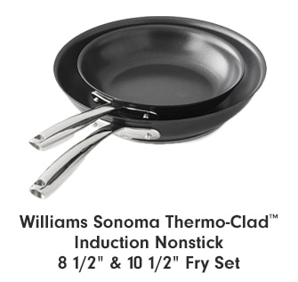 Williams Sonoma Thermo-Clad™ Induction Nonstick 8 1/2" & 10 1/2" Fry Set