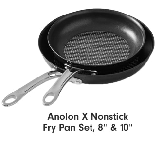 Anolon X Nonstick Fry Pan Set, 8" & 10"