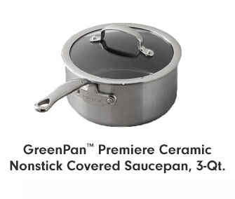 GreenPan™ Premiere Ceramic Nonstick Covered Saucepan, 3-Qt.