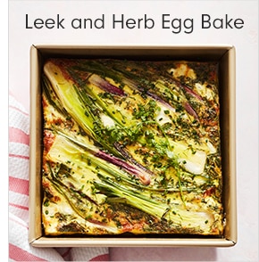 Leek and Herb Egg Bake