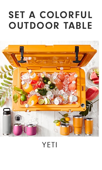 SET A COLORFUL OUTDOOR TABLE - YETI