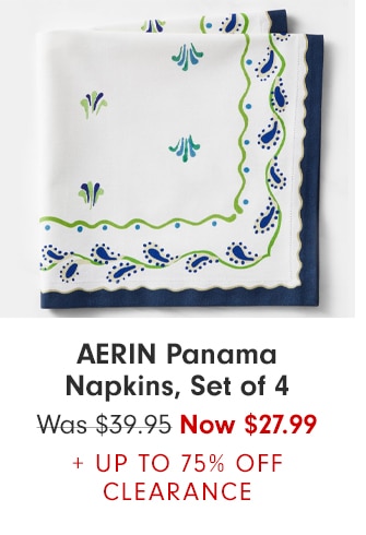 AERIN Panama Napkins, Set of 4 - Now $27.99 + UP TO 75% OFF CLEARANCE