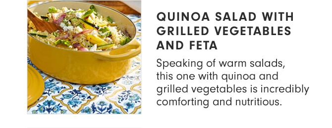 QUINOA SALAD WITH GRILLED VEGETABLES AND FETA