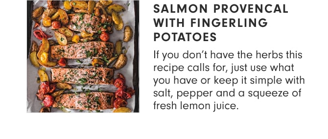 SALMON PROVENCAL WITH FINGERLING POTATOES