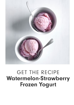 GET THE RECIPE - Watermelon-Strawberry Frozen Yogurt