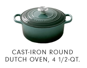 CAST-IRON ROUND DUTCH OVEN, 4 1/2-QT.