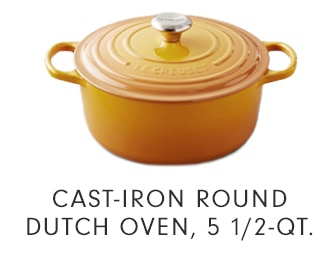 CAST-IRON ROUND DUTCH OVEN, 5 1/2-QT.