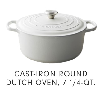 CAST-IRON ROUND DUTCH OVEN, 7 1/4-QT.