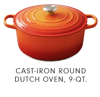 CAST-IRON ROUND DUTCH OVEN, 9-QT.