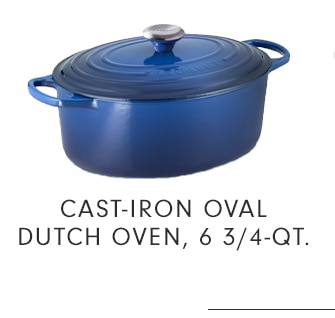 CAST-IRON OVAL DUTCH OVEN, 6 3/4-QT.