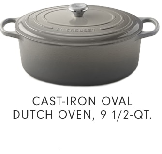 CAST-IRON OVAL DUTCH OVEN, 9 1/2-QT.