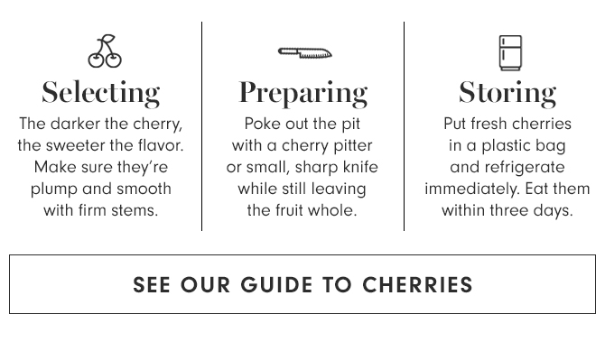 SEE OUR GUIDE TO CHERRIES