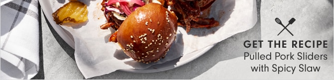 GET THE RECIPE: Pulled Pork Sliders with Spicy Slaw