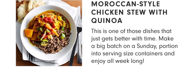 MOROCCAN-STYLE CHICKEN STEW WITH QUINOA