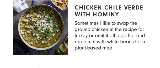 CHICKEN CHILE VERDE WITH HOMINY