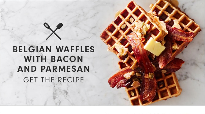 BELGIAN WAFFLES WITH BACON AND PARMESAN - GET THE RECIPE