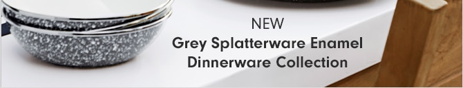 Grey Splatterware Enamel Dinnerware Collection