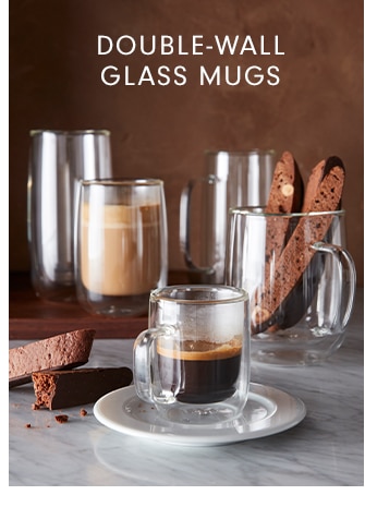 DOUBLE-WALL GLASS MUGS