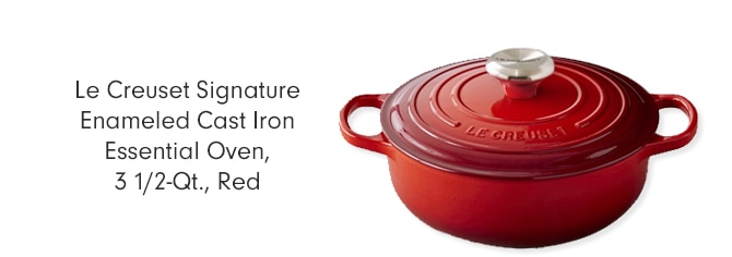 Le Creuset Signature Enameled Cast Iron Essential Oven, 3 1/2-Qt., Red