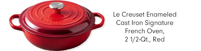 Le Creuset Enameled Cast Iron Signature French Oven, 2 1/2-Qt., Red