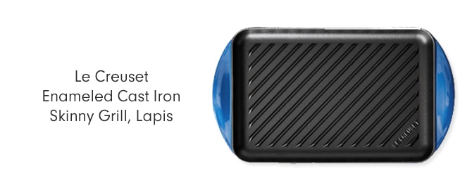 Le Creuset Enameled Cast Iron Skinny Grill, Lapis