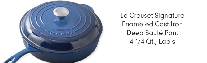 Le Creuset Signature Enameled Cast Iron Deep Sauté Pan, 4 1/4-Qt., Lapis