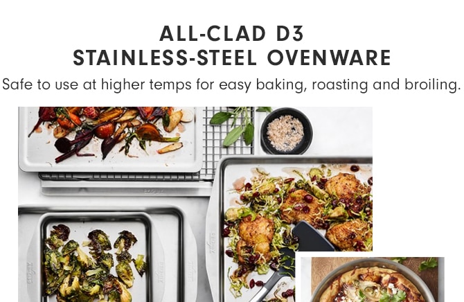 All-Clad d3 Stainless-Steel Ovenware