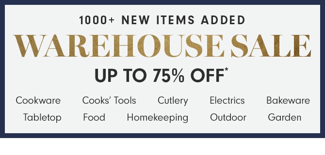 1000+ NEW ITEMS ADDED - WAREHOUSE SALE - UP TO 75% OFF*