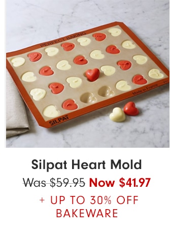 Silpat Heart Mold - Now $41.97 + UP TO 30% OFF BAKEWARE