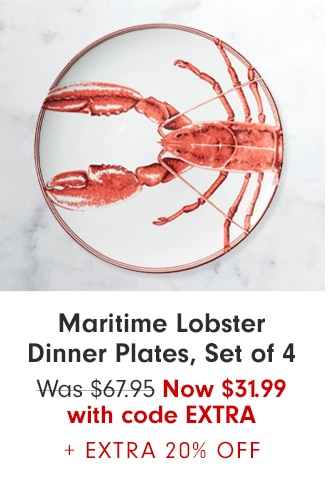 Maritime Lobster Dinner Plates, Set of 4 - Now $31.99 with code EXTRA + EXTRA 20% OFF CLEARANCE