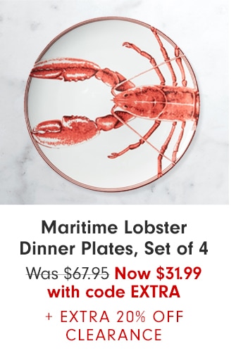 Maritime Lobster Dinner Plates, Set of 4 - Now $31.99 with code EXTRA + EXTRA 20% OFF CLEARANCE