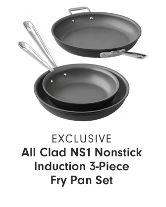 All Clad NS1 Nonstick Induction 3-Piece Fry Pan Set