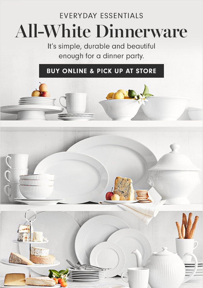 EVERYDAY ESSENTIALS - All-White Dinnerware - BUY ONLINE - PICK UP AT STORE