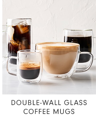 DOUBLE-WALL GLASS COFFEE MUGS