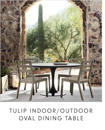 TULIP INDOOR/OUTDOOR OVAL DINING TABLE