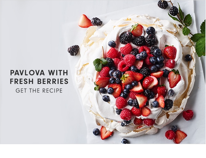 PAVLOVA WITH FRESH BERRIES - GET THE RECIPE