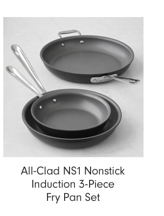 All-Clad NS1 Nonstick Induction 3-Piece Fry Pan Set