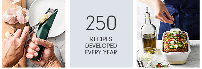 250 RECIPES DEVELOPED EVERY YEAR