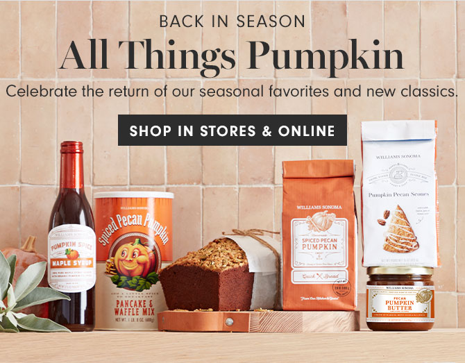 BACK IN SEASON - All Things Pumpkin - Celebrate the return of our seasonal favorites and new classics. SHOP IN STORES & ONLINE