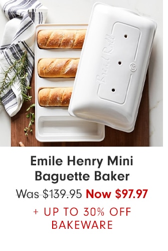 Emile Henry Mini Baguette Baker - Now $97.97 + UP TO 30% OFF BAKEWARE