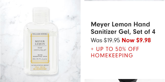 Meyer Lemon Hand Sanitizer Gel, Set of 4 - Was $19.95 Now $9.98 + UP TO 50% OFF HOMEKEEPING