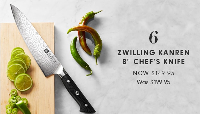 ZWILLING KANREN 8” CHEF’S KNIFE - NOW $149.95