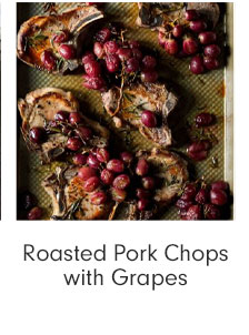 Roasted Pork Chops with Grapes