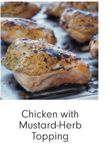 Chicken with Mustard-Herb Topping