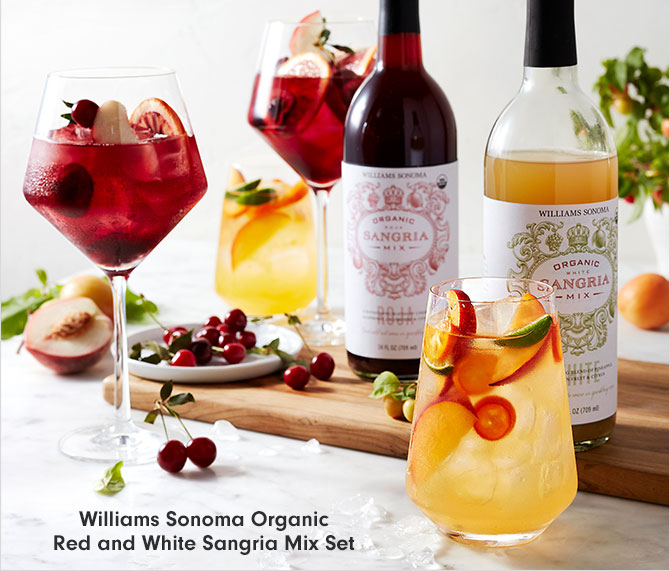 Williams Sonoma Organic Red and White Sangria Mix Set