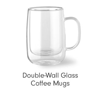 Double-Wall Glass Coffee Mugs