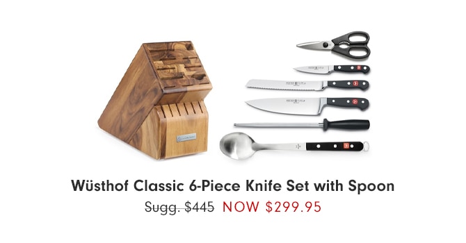 Wüsthof Classic 6-Piece Knife Set with Spoon NOW $299.95